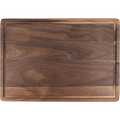 Black Walnut Chopping Board Steak Board Solid Wood Steak Tray Preservative Kitchen Cutting Board Slotted Steak Plate Bread Dish