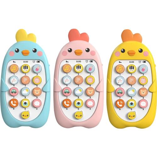 Kid Electronic Mobile Phone Toy Educational Learning Music Toy Cartoon Chick