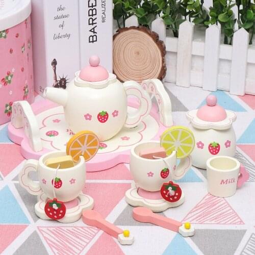 Childrens Tea Set Toys Play House Boys and Girls Set Gifts Simulation Lemon Afternoon Tea Baby Play House Kitchen Toy Gifts