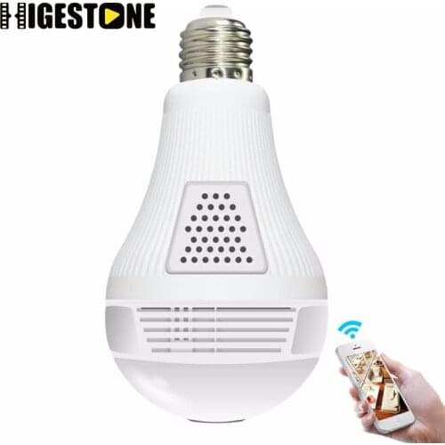 Higestone HD IP Camera Smart LED Lights Panoramic 360 VR 1.3MP 2.0MP 3.0MP-960 1080 Wifi Security Light Bulb Video Cameras