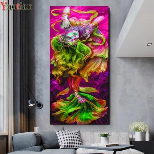 Handicrafts Mosaic Diamond Embroidery Fantasy mermaid 5D DIY Diamond Painting Cross Stitch Full Square Round Drill Home Decor