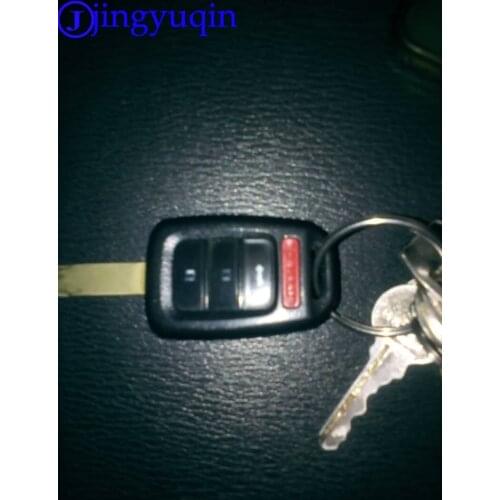 Jingyuqin 50pcs Remotekey 5pcs MLBHLIK6-1T Remote head car key shell 4 button HON66 blade for Honda CRV Civic Accord 2014 2015