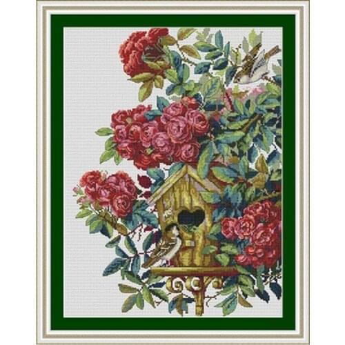 Roses and birds patterns Counted Cross Stitch 11CT 14CT 18CT DIY Chinese Cross Stitch Kits Embroidery Needlework Sets