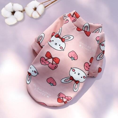 Pet Dog Costume Cute Animal Printed Pet Coat Cotton Soft Pullover Dog Shirt Jacket Sweatshirt Cat Sweater Pets Clothing Outfit
