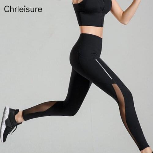 CHRLEISURE Women Leggings High Waist Gym Workout Femme Fitness Push Up Fashion Leggings Hollow Out Sport Running Leggings