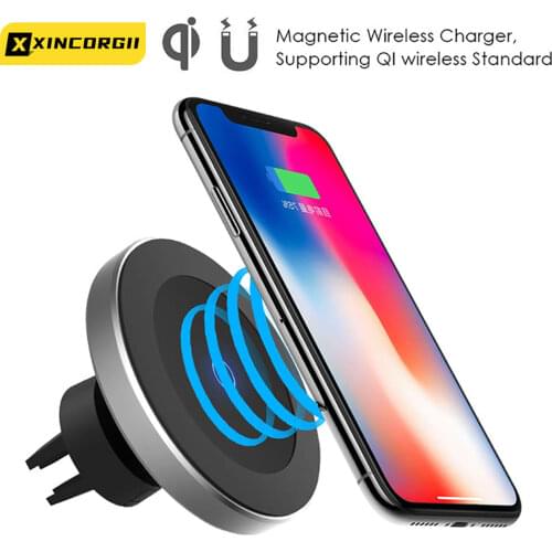 Magnetic Car Charger For iPhone 11/12 Pro Max QI Magsafe Wireless Charge Phone Holder 15W Fast Charging For Apple Samsung