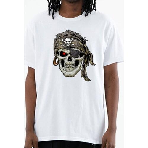 2020 Mans Summer New Stylish Pirate Skull Men Cotton short sleeves T shirts Printed Tops Tees