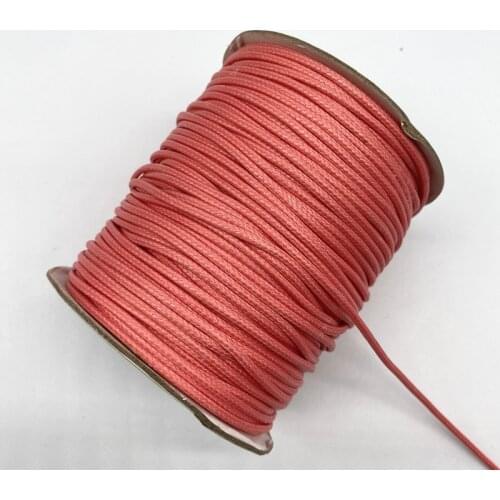 New 0.5 0.8 1.0 1.5 2.0mm Watermelon Red Waxed Cord Waxed Thread Cord String Strap Necklace Rope Beads for Jewelry Making