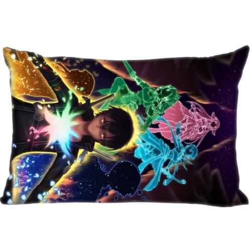 Hot Sale Custom Double Sided Pillow Slips Sword Art Online Rectangle Pillow Covers Bedding Comfortable Cushion/High Quality