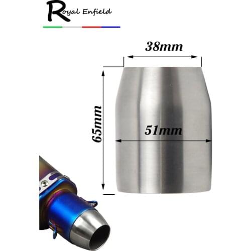 51mm to 36mm Motorcycle exhaust muffler 38-51MM adapter connector welding pipe universal exhaust pipe connector adapter tube