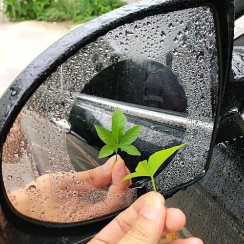 NEW 2pcs Car Anti Fog Sticker Car Glass Rain Proof Film Car Side Window Rearview Mirror Exterior Mirror Sticker Car Accessories