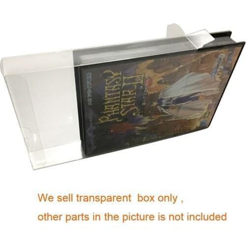 10pcs Transparent clear protective storage box case for Sega MD for Genesis 5 game carrtriage box Retail Box protect