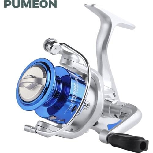 PUMEON Fishing Reel Max Drag 5KG Gear Ratio 5.2:1 1000-7000 Series Left/Right Hand Spinning Reel Lightweight Metal Spool Wheels