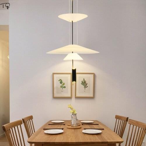 Modern Simple LED Pendant Lights Pyramid Cone Acrylic Individual Creative Bar Club Light Luxury Studio Engineering Hanging Lamp