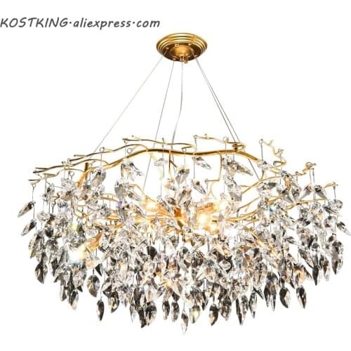 Modern LED Crystal Chandelier Lighting Luxury Home Decoration Chandeliers Lamp Living Room Hanglamp K9 Crystal Lobby Lighting