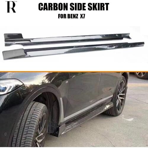 G07 X7 Carbon Fiber Side Bumper Extension Skirt for G07 New X7 with M Sport Package 2019 UP Auto Racing Car Bodykit SideSkirt