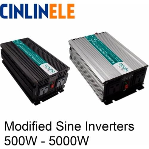 Smart Modified Sine Wave Inverter DC 12V 24V 48V To AC 110V 220V Solar Power 300W 500W 1000W 1500W 2000W 3000W 4000W 5000W