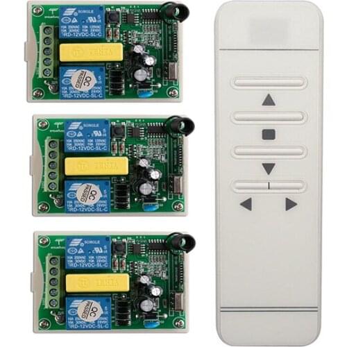 AC220V Digital display intelligent RF remote control switch +3*receiver/ projection screen/Tubular motor garage door / shutters