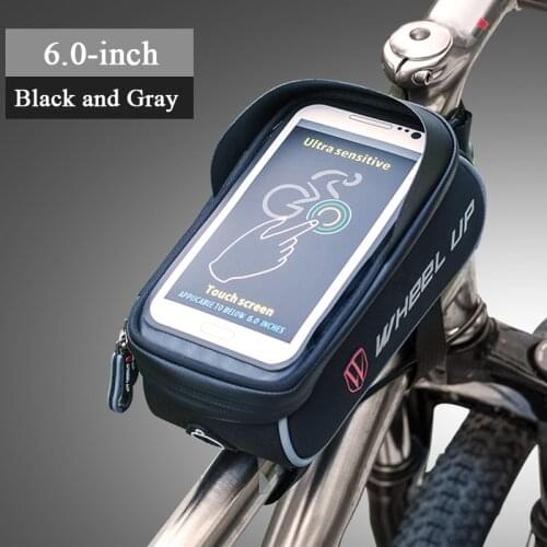 WHEEL UP Rainproof Bicycle Front Tube Frame Bag MTB Bike Touchscreen Phone Bags Waterproof GPS Pouch Cycling Accessories