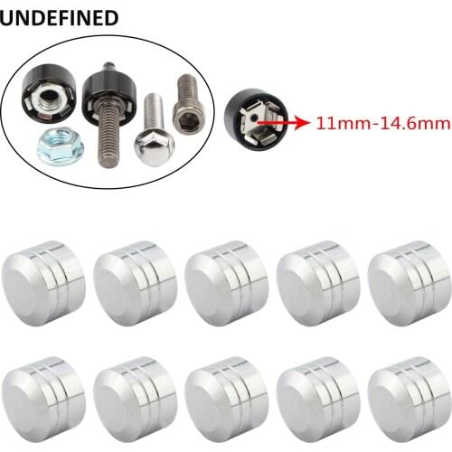 11-14.6MM Inner Chrome Motorcycle Head Bolts Cover CNC 1/2" Schrauben Abdeckungen Head Screw Bolt Cap For Harley Honda Universal