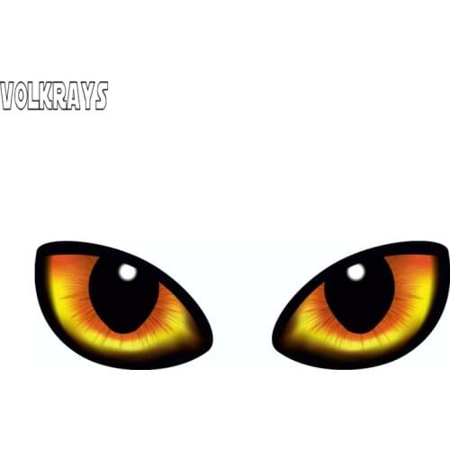 Volkrays 3D Car Sticker A Pair of Animal Eyes Vinyl Motorcecly Auto Rearview Decals Accessories for Window Door Laptop,15cm*15cm
