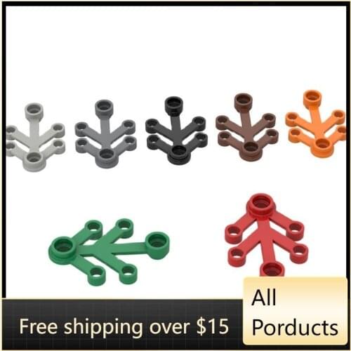 10PCS High-Tech Assemble Particle 2423 4x3 Plant Foliage Building Blocks Kit Replaceable Part Toys For Children Birthday Gifts