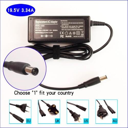 19.5V 3.34A 65W Laptop AC Adapter Battery Charger for Dell Studio 13 14 14z 15 16 17 15Z