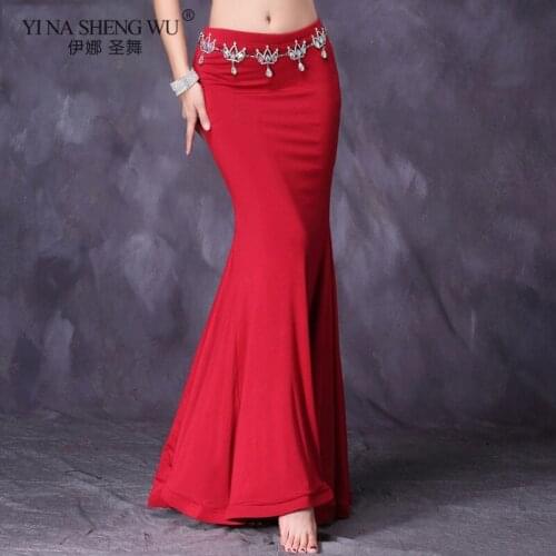 New Elegant Women Belly Oioninos Dancing Skirt Eastern Performance Clothing Wave Fishtail Skirt Dancing Costume Practice Clothes