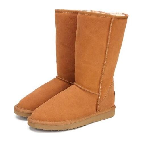 Genuine leather Fur Snow boots women Top High quality Australia Boots Winter Boots for women Warm Botas Mujer