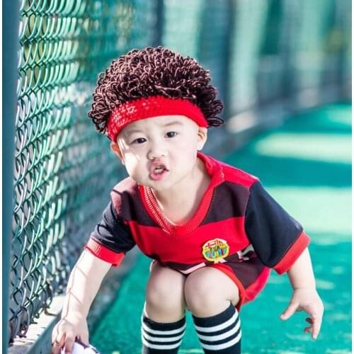 1-7 years Winter Warm Beanies Hats For kids Skull Hand Making Knitted Caps Curly Hair Cap Special Force Unisex Hat 2021 new