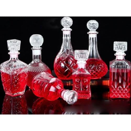 1 Pcs small size classical whiskey wine glass bottle clear wine Decanter whiskey glass lot champagne martini glass