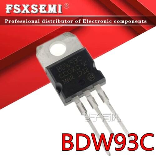 100pcs BDW93C TO-220 BDW93 TO220 Silicon NPN Power Transistor