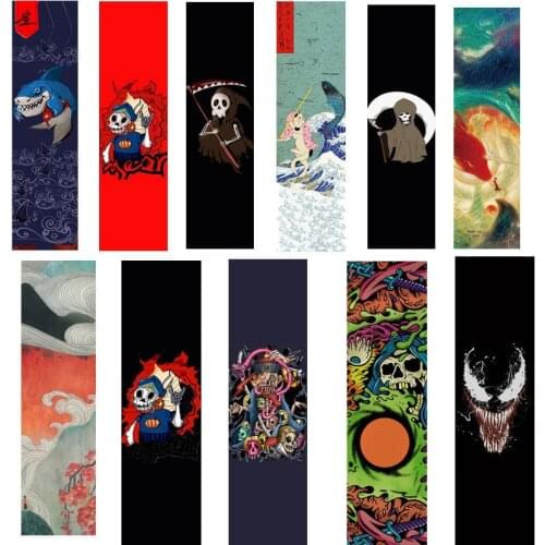 122*26.5cm Longboard Sandpaper Digital Spray Emery Dance Board Stickers Electric Scooter Long Board Deck Griptapes