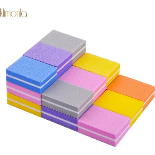 200pcs/lot Mini Nail File Blocks Colorful Nail Art Sanding Buffing Strips UV Gel Polish Nail Salon Tools For Finger Care