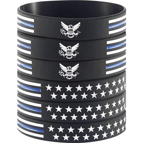 300pcs Motivational American Power Eagle Black Silicone Bracelets Rubber Wristbands Free Shipping by DHL