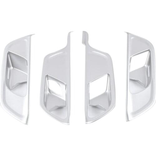 4Pcs Chrome ABS Interior Door Handle Bowl Cover Trim for Mercedes Benz GLA Class H247 2020-2021 Decoration Stickers