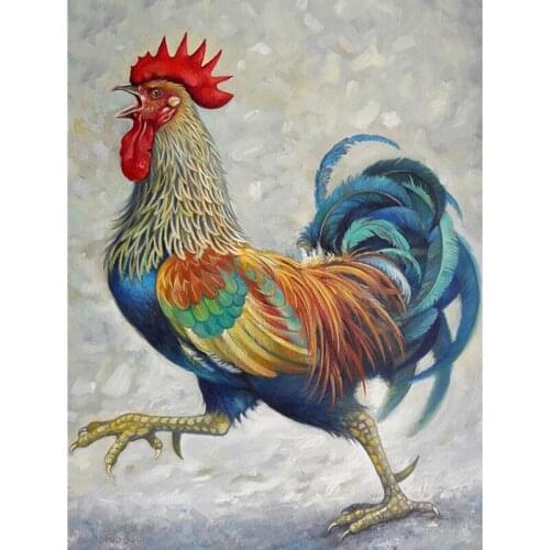 Canvas Size Kamy Yi 5D Diy Diamond Painting Rooster Embroidery Cross Stitch Diamond Painting Home Decoration Gift