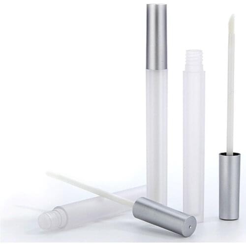 FreeShip 24pcs 2.5ml Matt Sliver Mini Refillable Lip Balm Container with Wands for DIY Lip Gloss, Lip Balm, Cosmetic