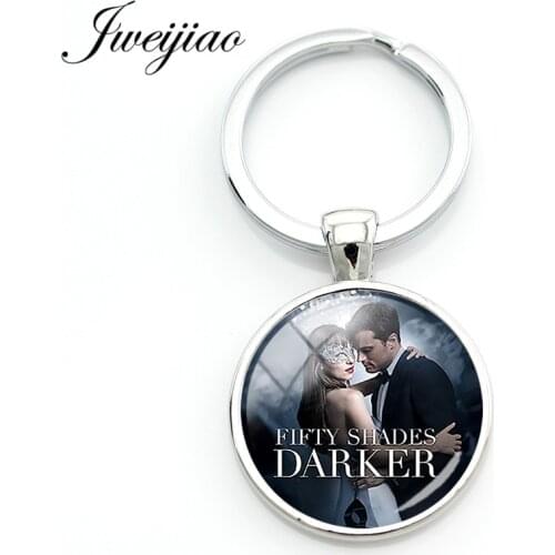 JWEIJIAO Movie 50 Fifty Shades of Grey Keychain Bag Pendant Darker Freed Christian Handcuffs Masquerade Mask Jewelry SD38