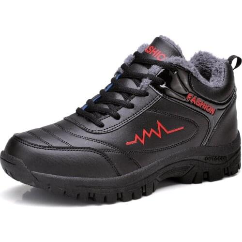 Brand 2018 Super Warm Mens Winter Ankle Boots Waterproof Rubber Men Snow Boots Leisure Plush Boots Winter Shoes