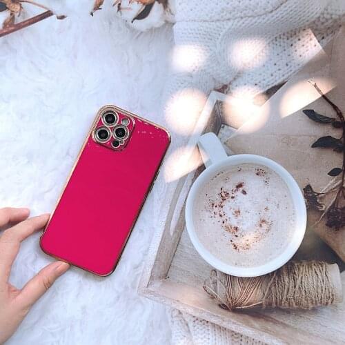 For iPhone 11 Case Luxury Gold Plated Electroplated Square Cases for iPhone XR 7 8 Plus x xs SE 2020 Silicone Cover 12 Pro Max