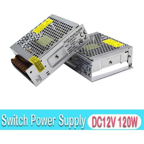 Power Supply DC12V 10A 120W Led Driver Transformers AC100-240V To DC 12V SMPS for CCTV Strip Modules Light Monitor