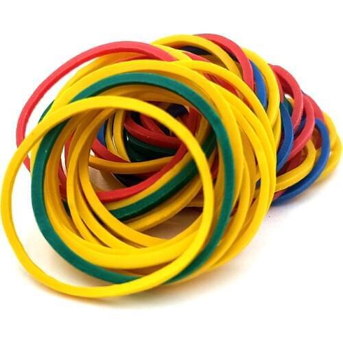 50Pcs/Bag 26MM Diameter Stationery Office Holder Colorful Band Good Elasticity Tape Rubber Band