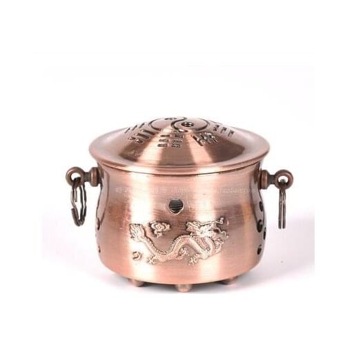 Copper moxibustion tank Moxa box acupuntura Health Ai-chu moxa-moxibustion box Meridian Scraping Massage Natural