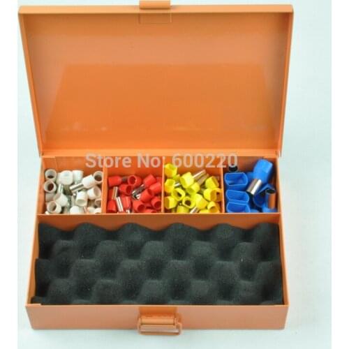 Metal box with cable ferrules for sorting crimper,replaceable die sets and Wire end terminals 0.5-6mm2