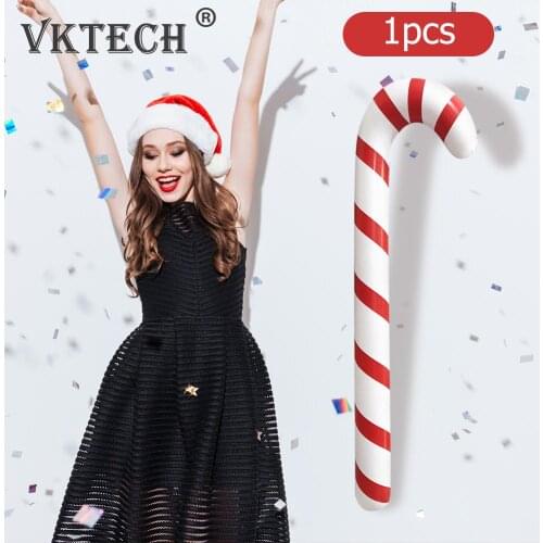 Inflatable Santa Claus Walking Stick Portable Festival Christmas Children Toy Stick Xmas Tree Hanging Ornaments Party Supplies