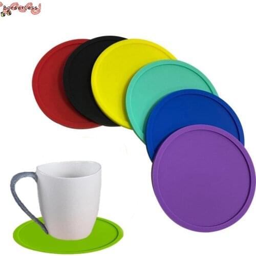 Non-toxic Tasteless Heat Insulation Waterproof Placemat Table Mat Silicone Coaster Cup Coaster Coffee Drinkware Pad Home Decor