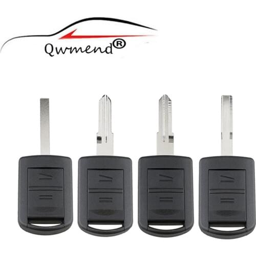 QWMEND 2 Buttons Remote Car Key Shell for Vauxhall Opel Corsa Agila Meriva Combo Smart Car Key Fob Case Cover