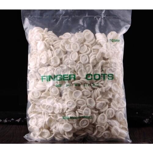 Rubber Finger COTS Cover Disposable Finger Gloves Wear Resistant Food Beauty Latex Finger Cover Milky White Curling 500g