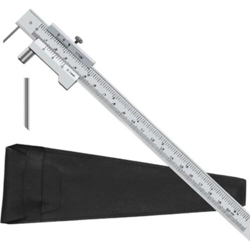 Stainless Steel Vernier Calipers Marking Gauge Marking Woodworking Tool 0-250mm Parallel Crossed Caliper with 2 Needles